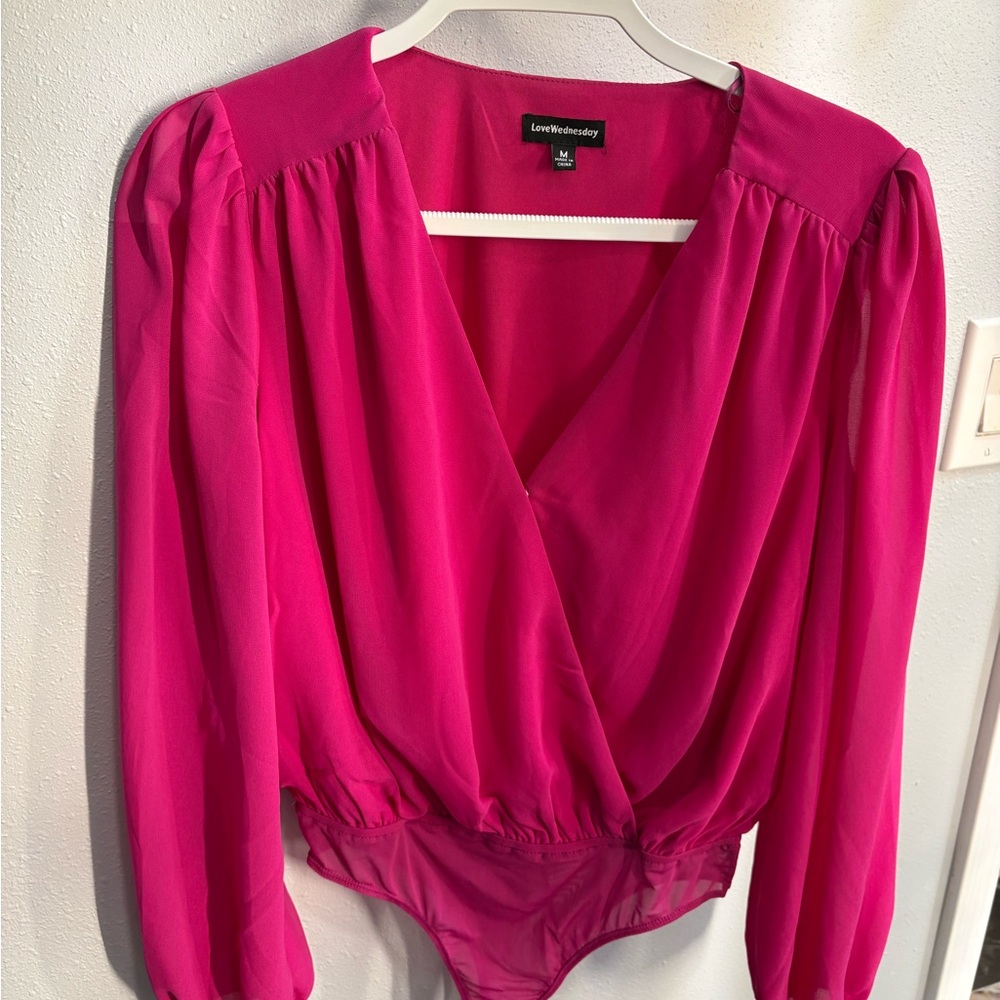 Lush Fuchsia Wrap Bodysuit